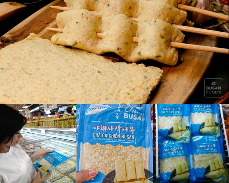 Chả cá Hàn Quốc hiệu Busan Food’s được bày bán tại các siêu thị Chả cá Hàn Quốc hiệu Busan Food’s được bày bán tại các siêu thị